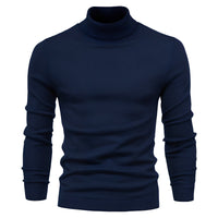Carson - Stilvoller Rollkragenpullover – Dunkelblau