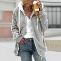 Chloe - Komfortable Damenjacke mit Kapuze – Grau