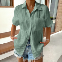 Anneke™ | Elegante Bluse mit Hemdkragen – Oliv