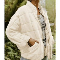 Damen Warme Reißverschluss Jacke – Aprikose