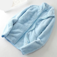 Heidi-Mode | Und Flauschige Jacke Mit Reißverschluss, Fleeceweste – Himmelblau