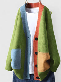 Karla | Zeitloser Damencardigan in soften Materialien – Grün