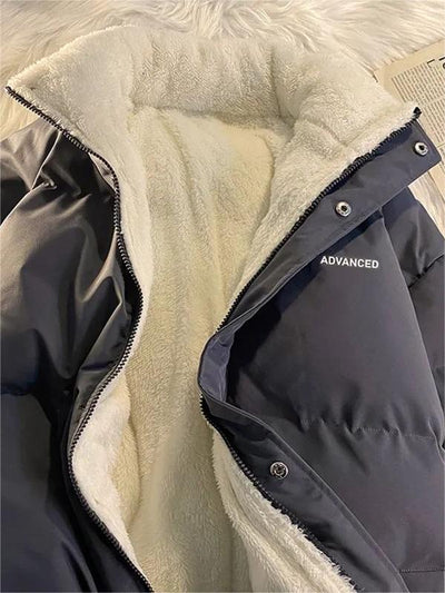 Wivenese | Vintage kurzer wattierter Mantel mit Stehkragen und Reißverschluss