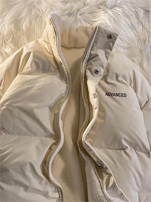 Wivenese | Vintage kurzer wattierter Mantel mit Stehkragen und Reißverschluss
