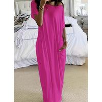 Ulissa - Schulterfreies Maxikleid – Rosa