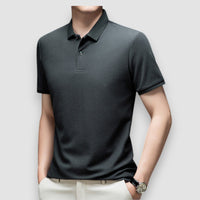 Laurent | Cotton Polo Shirt – Grau
