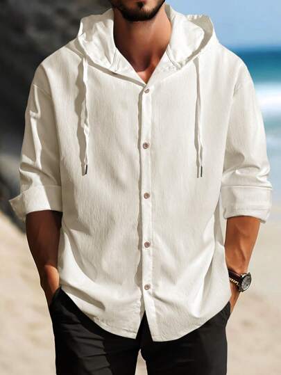 Reisandra | Herren Einfarbiger Kapuzenpullover