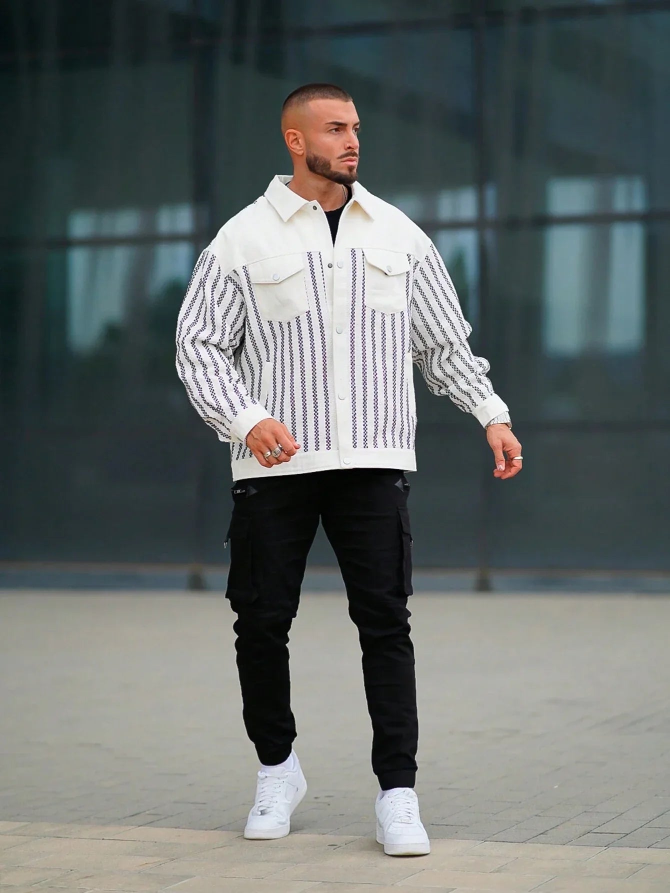 Reithirae | Herren Outdoor Jacke mit Karo- und Streifenmuster