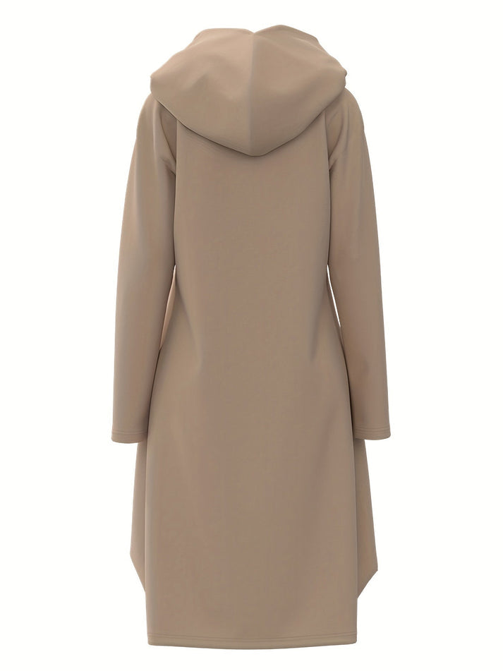 Era | Sweatkleid mit Kapuze, hohem Kragen und langen Ärmeln