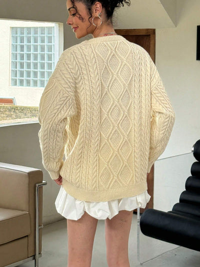 Olisyneia | Damen Lockerer Pullover mit Rundhalsausschnitt