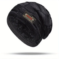 Zovian – Warm Gestrickte Mütze – Schwarz