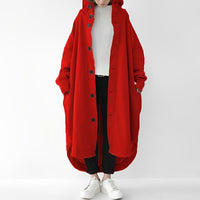 Cailyn - Bequemer langer Trenchcoat – Rot