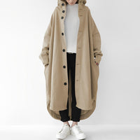 Cailyn - Bequemer langer Trenchcoat – Beige