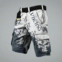 Leon | Premium-Shorts für Abenteurer – Weiß Blau