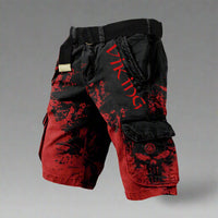 Vikings – Premium Adventurer Shorts – Schwarz Rot