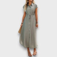 Vivienne – Hemdblusenkleid mit stilvoller Lässigkeit – Grau