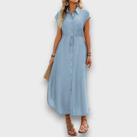 Vivienne – Hemdblusenkleid mit stilvoller Lässigkeit – Hellblau
