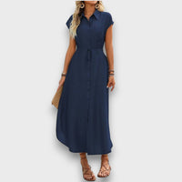 Vivienne – Hemdblusenkleid mit stilvoller Lässigkeit – Blau