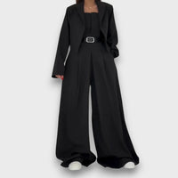 Eryna – Elegantes Set mit Bustier und Jacke – Schwarz