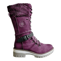 FrostLuxe™ - Schnürstiefel für den Winter – Lila
