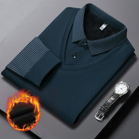 Striped Lapel Two-piece Shirt – Dark Cyan