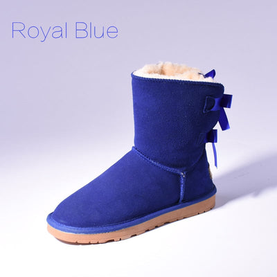 Lela | Warme Schneestiefel mit Fell und Schleifen für Frauen
