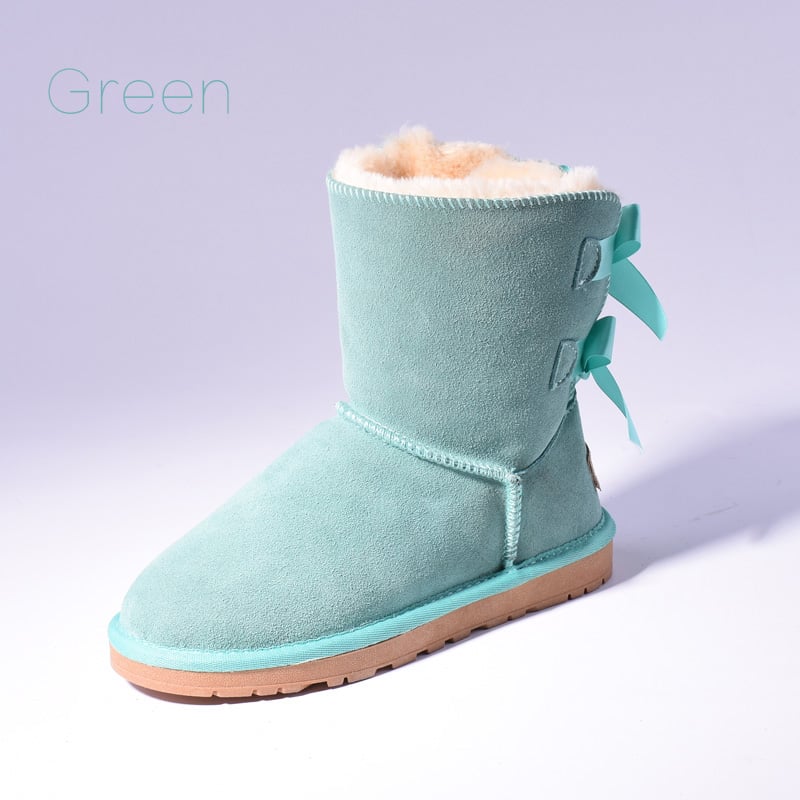 Lela | Warme Schneestiefel mit Fell und Schleifen für Frauen