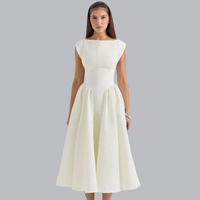 Sommerliches Abendkleid für Damen - Elegantes Premium Maxikleid für stilvolle Auftritte – Weiß