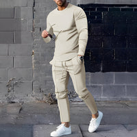Adelard - Herren-Set mit Pullover und Hose – Beige