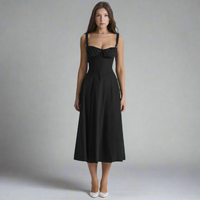 Josina | Premium Waist Dress im Bustier-Design – Schwarz