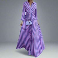 Velhilde | Luftiges Maxikleid mit Stil – Blau