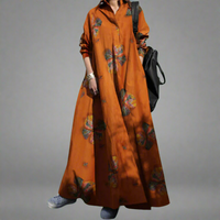 Drelinhild | Luftiges Maxikleid für elegante Sommertage – Orange