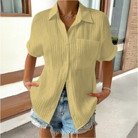 Anneke™ | Elegante Bluse mit Hemdkragen – Gelb