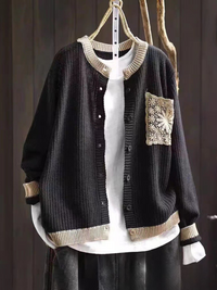 Ava | Strick-Cardigan – Schwarz