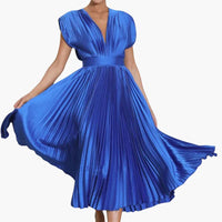 Elegantes Midikleid mit V-Ausschnitt - Damen Abendmode Farfetch – Blau