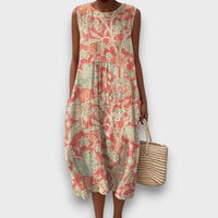 Thaleia – Midikleid mit floralem Vintage-Muster – Stil 1