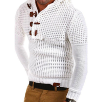 Kapuzenpullover aus gestrickter Wolle - GLENDEL – Weiß
