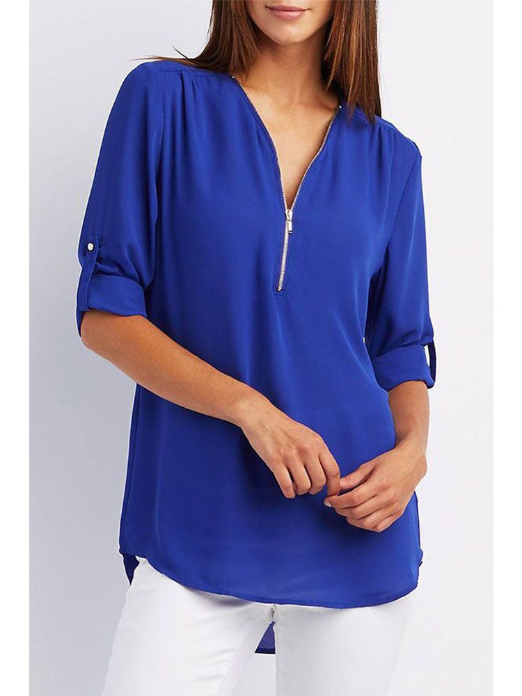 Langärmelige Lockere Bluse