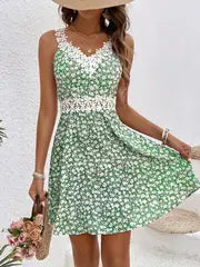 Raelynn | Slip-Kleid mit Blumenmuster – Grün