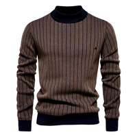 Logan – Streifenpullover für elegante Wintertage – Koffee