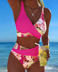 Killiane – Bikini Mit Floralem Kontrast – Violett