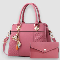 Lucy | Elegante Handtasche mit abnehmbarem Riemen – Rosa