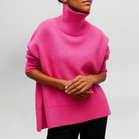 ELEONORA | PULLOVER MIT STEHKRAGEN – Rosa
