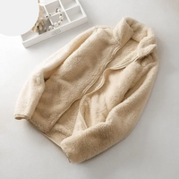 Kovanis | Weiche und flauschige Jacke mit Reißverschluss, Fleeceweste – Creme-Wit