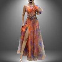Nana | Elegantes, Handgefertigtes Damenkleid – Orange