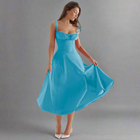 Josina | Premium Waist Dress im Bustier-Design – Blau