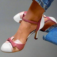 Doris | Damen Pumps Schleifen Riemen Geschlossen Elegant Feminin – Weiß