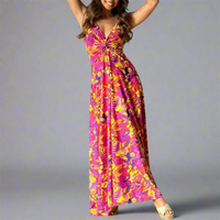Swenja | Boho Sommerkleid für Eleganz und Komfort – Magenta