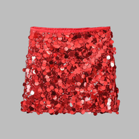 Norberta | Dazzling Sequin Rock für funkelnde Eleganz – Rot