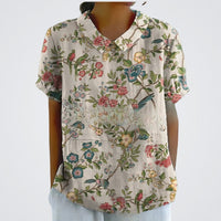 Lina™ | Bluse mit Blumenmuster – Grau